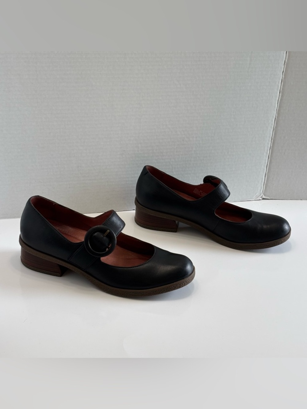 Dansko Brandy Mary Jane Burnished Black Leather Shoes Women's 9.5 Comfort Buckle - Picture 15 of 16